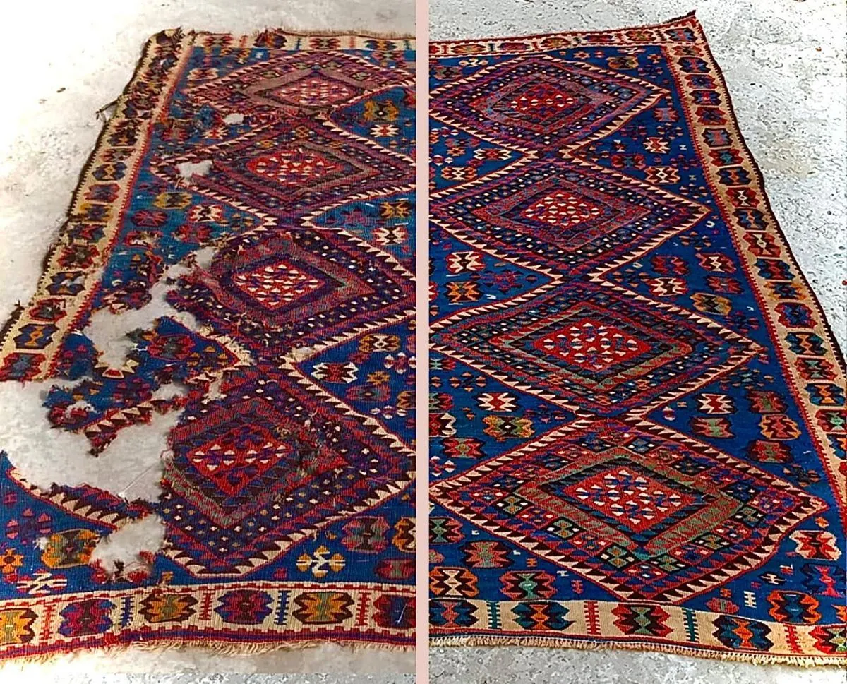 Détail du champ et des motifs